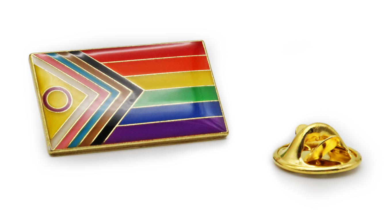 Progress Pride Pin mit Schmetterlingsverschluss (Einzelpin)