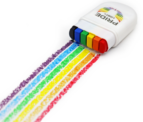 Anwendungsbeispiel für Rainbow Face Paint (Classic) auf Papier