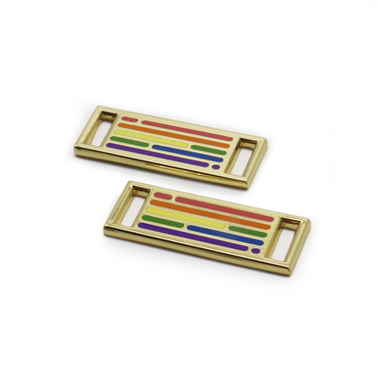 Diversity Schnürsenkel Badges - Stil: Classic Rainbow