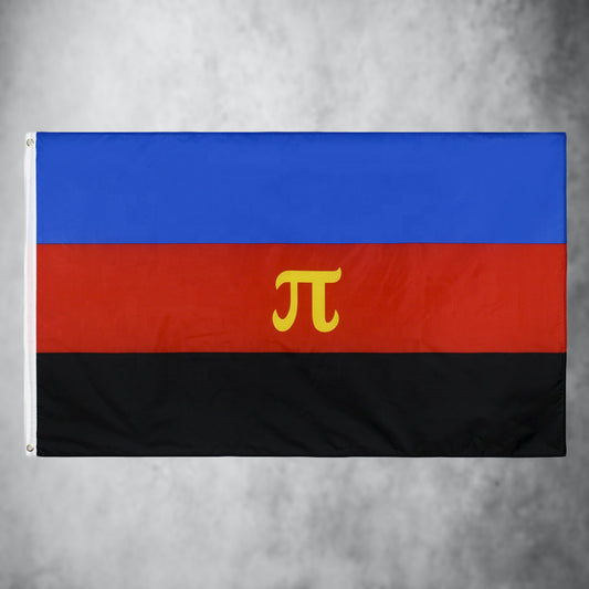 Polyamorie Flagge (90x150 cm) mit PI-Zeichen
