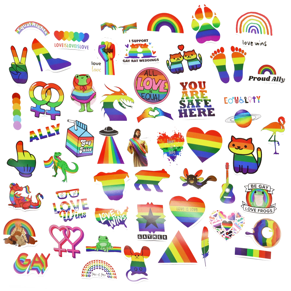 LGBTQ Sticker Set - über 50 fröhlich-freche Pride-Motive
