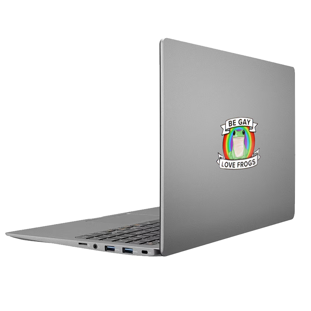 LGBTQ Sticker am Laptop